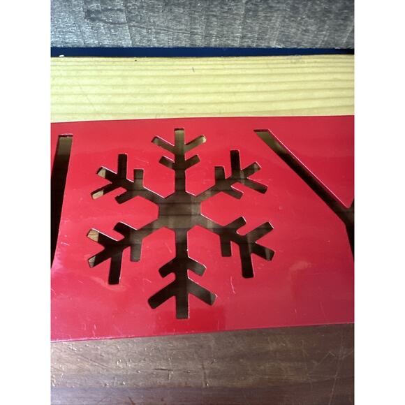 Crate And Barrel Metal Joy Trivet Christmas Holiday Snowflake Rare - Picture 3 of 7